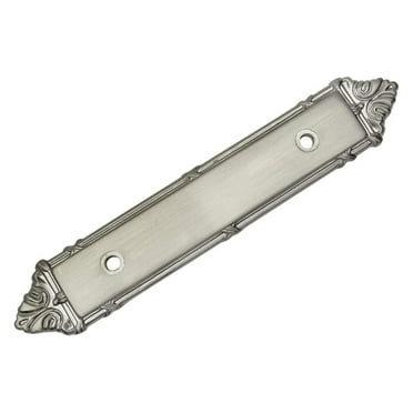 Zazesaby 10 Pack 9466SN Cabinet Hardware Handle Pull Backplate/Back Plate - 3" Inch (76mm) Hole Centers
