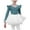 A190 Army Green, variant on Ballet Tutu Dress for Girls Long Sleeve Ruffle Sleeves White Tulle Skirt Dance Performance Costume Class Wear