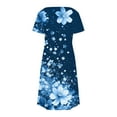 thumbnail image 5 of Hvot&aat Womens Summer Dress Floral Print Casual Short Sleeve Dress with Pockets A-Line Swing Dress for Beach or Daily Wear, 5 of 7