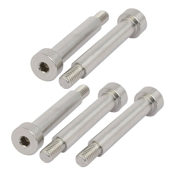 Unique Bargains Hex Socket Shoulder Bolt 10mm Shoulder Dia 50mm Shoulder Length M8 Thread 5pcs