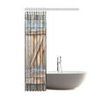 thumbnail image 2 of MYPOP Rustic Country Barn Wood Door Shower Curtain, Farmhouse Old Wooden Garage Door Digital Printing Polyester Antique Theme Bathroom with Adjustable Hook, 48 X 72 Inches, 2 of 2