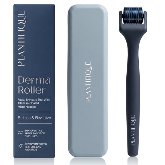 Plantifique Derma Roller for Hair & Skin – Microneedling Face Roller, Grey