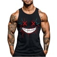 thumbnail image 2 of Awdenio Mens Tank Top Summer Hawaii Vacation Halloween Graphic Workout Muscle Sleeveless Shirts for Men, 2 of 5
