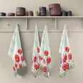 thumbnail image 4 of GZHJMY Kitchen Dish Towels, Luxurious Color Poppy Flowers Kitchen Towels Set of 4 Super Soft Absorbent Dish Towels Set Microfiber Polyester Kitchen Decorative Tea Towels, 28x18 Inch Washcloths, 4 of 7