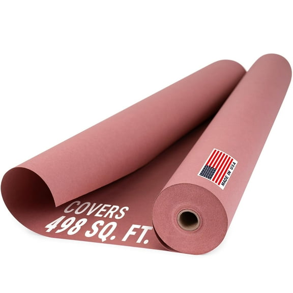 Paclord 35” x 1992” (166’) Red Rosin Paper Roll - Made in USA Thick Heavy-Duty 7 mil Masking Paper for Surface Protection from Paint, Dust, Foot Traffic - Paint Floor Covering