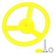 thumbnail image 1 of Columpio de juguete con volante pequeño de plástico para exteriores (amarillo), 1 of 9