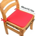 thumbnail image 4 of Outdoor Square Reversible Seat Cushion with Ties Seat Cushion Chair Cushions for Office Square Strap Garden Chair Pads Seat Cushion for Outdoor Bistros Stool Patio 15.75x15.75 Inch, Red, 4 of 5