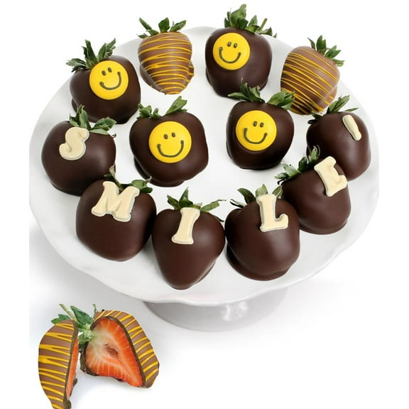 From You Flowers - SMILE Chocolate Covered Strawberries for Birthday, Anniversary, Get Well, Congratulations, Thank You, All Occasions