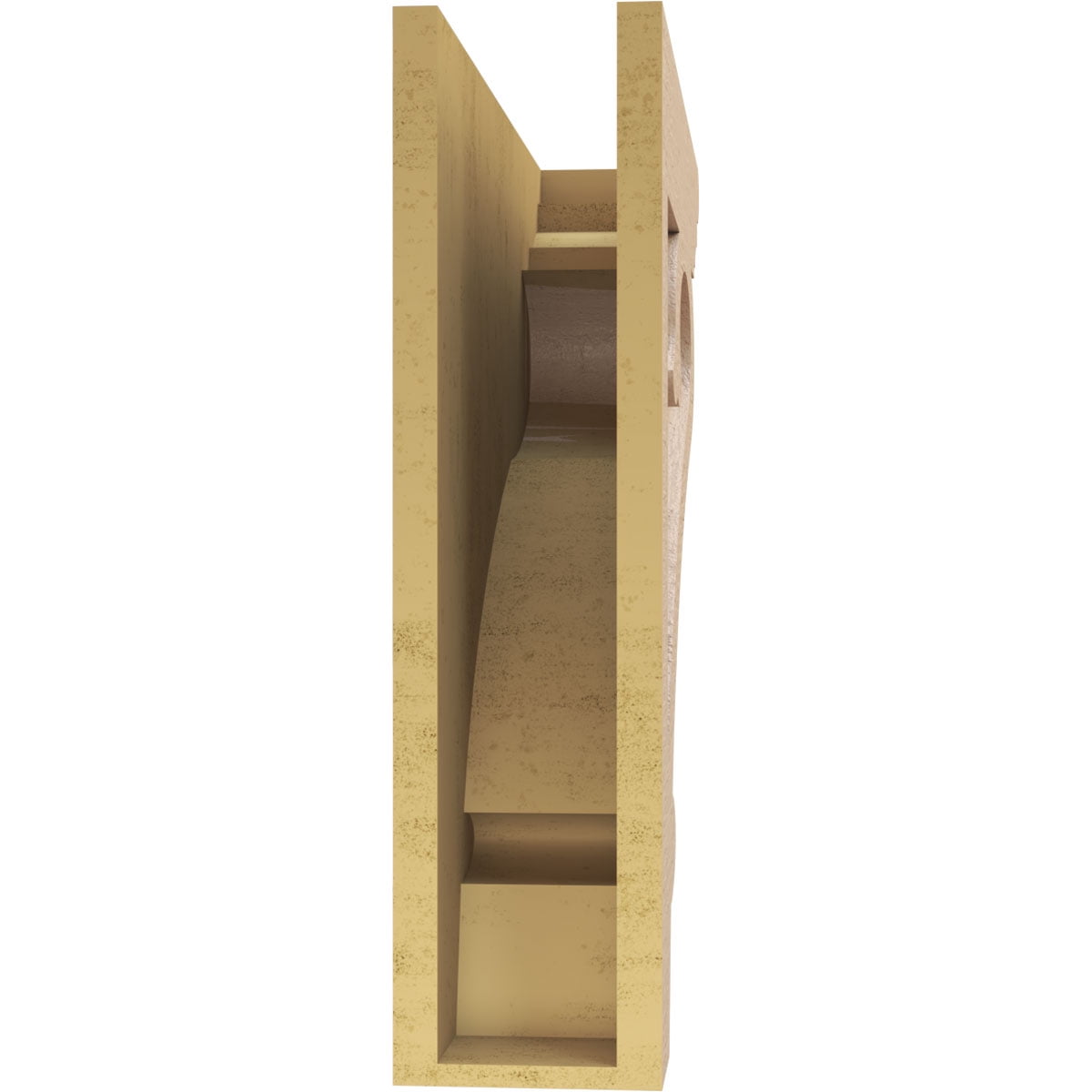 6"W x 24"D x 24"H Thin Mayflower Rough Cedar Woodgrain TimberThane Corbel, Primed Tan