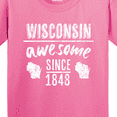 thumbnail image 4 of Inktastic Wisconsin Awesome Since 1848 Youth T-Shirt, 4 of 5