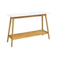 thumbnail image 2 of Convenience Concepts Oslo Console Table in White and Natural Wood Finish, 2 of 3