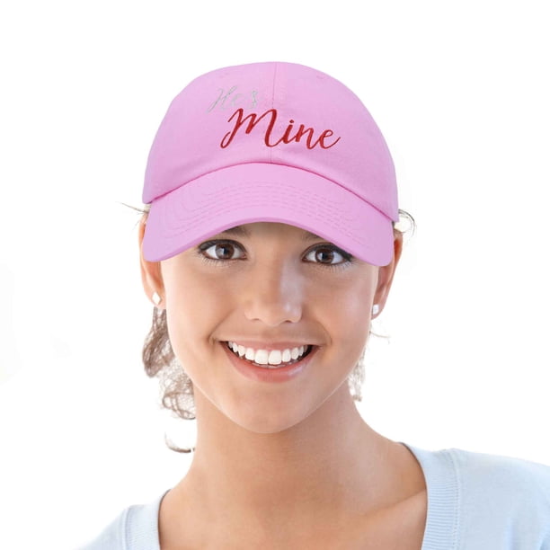 HER Embroidered Baseball Cap - Pink Pink cap- Initial H embroidered cap, Letter H embroidered  main image 3