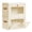 Beige, variant on Large Closet Storage Organizer - Clothes Storage Bins with Handles & Window, Collapsible Decorative Boxes with Lids