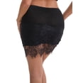 thumbnail image 3 of INSPIRE CHIC Mother's Day Women's Slips Anti-Static Lace Half  Above Knee Solid Underskirt M Black, 3 of 6