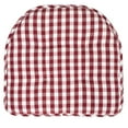 thumbnail image 3 of Checkered Memory Foam U-Shape Non-Slip Chair Cushion Pad 2 Pack - Wine/White, 3 of 6