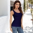 thumbnail image 2 of Breezora Soft Crew Neck Tee Women's Breathable Everyday Basic Cotton Casual Tops M Size Blue, 2 of 9