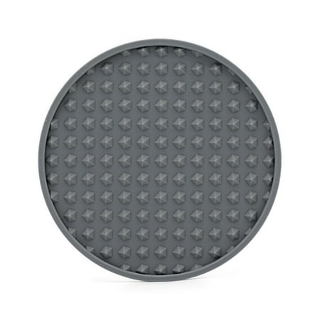 

Coasters for Drinks Soft Silicone Round Cup Mat Dual-Sided Drink Coasters Gray
