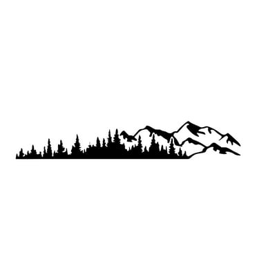 RV Side Body Window Bumper Sticker Large Mountain Tree Decal Decoration for Car Truck