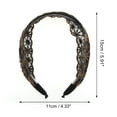thumbnail image 4 of Unique Bargains 1 Pc Retro Wide-side Headband 5.91"x4.33" Black Gold Tone, 4 of 6