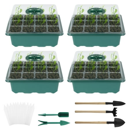 

12 Cells Seed Tray Seedling Starter Garden Plant Grow Germination Nursery Pots