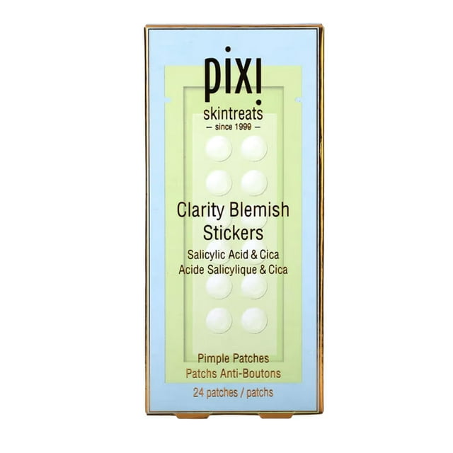 Pegatinas para imperfecciones Pixi Clarity con 24 parches de ácido salicílico