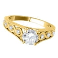 thumbnail image 3 of Aonejewelry 0.50 Ct. Halo Diamond Wedding Engagement Ring Crafted In 14k Solid Yellow Gold, 3 of 4
