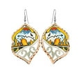thumbnail image 4 of FRONT LINE JEWELRY Southwestern White Buffalo Earrings for Women | Handmade Copper Earrings with Colorful Watercolor Backdrop | Native-Inspired Buffalo Jewelry Gift (WhiteBuffalo), 4 of 11