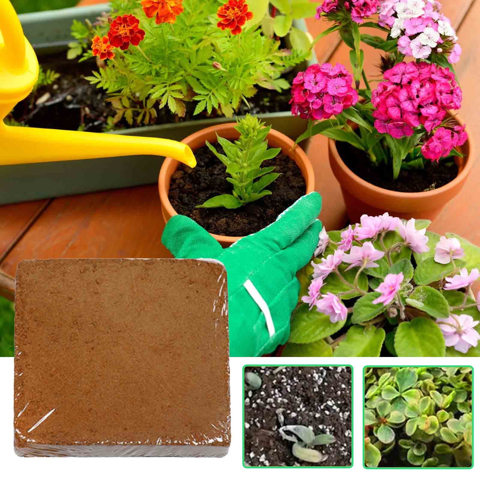 Clearance! Compressed Coco Coir Bricks For Plants, 100% Organic Coco Coir Fiber Coconut Husk Bark Core With Low Ec And Ph Balance For Flowers Planting Gardening Potting Soil Substrate Herbs