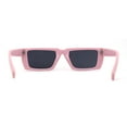 thumbnail image 4 of Womens Squared Rectangle Mod Plastic Retro Sunglasses Pink Black, 4 of 4