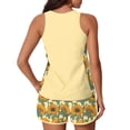 thumbnail image 6 of JULMCOMO Tankini Swimsuits for Women Sunflower Print Drawstring Crew Neck Sports Bathing Suit Beach Summer Two Piece Swimsuit Yellow XL, 6 of 6