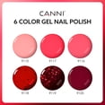 thumbnail image 2 of Set de esmaltes de uñas CANNI, 6 colores, 9 ml, gel rojo con purpurina sin hemia, 2 of 9