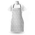 thumbnail image 3 of Modern Apron, Different Size Quarter Circle Shapes in Repeating Style Contemporary Greyscale Art, Unisex Kitchen Bib with Adjustable Neck for Cooking Gardening, Adult Size, Grey White, by Ambesonne, 3 of 4