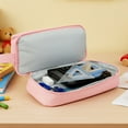 thumbnail image 5 of allydrew 4 Compartment Large Capacity Pencil Case, Pencil Pouch for Stationery Tools, Pink, 5 of 6
