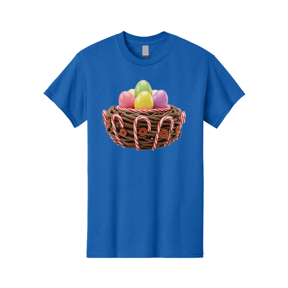 Candy-Cane-Nest+Easter-Eggs Mens Graphic Tee, 100% Cotton, Casual Summer Wear BAA250
