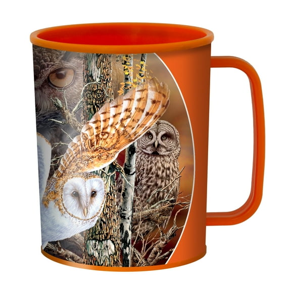 3D LiveLife Owl Cup by Deluxebase – 10oz Lenticular Wildlife Kids Cup with Art by S.M. Gardner