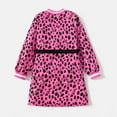 thumbnail image 4 of Barbie Kids Girls Dresses Leopard Print Waist Bag Design Sweatshirt Dress Sizes 5-12, 4 of 7