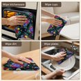 thumbnail image 6 of 2 Pcs Pioneer Flower Floral Print Pattern Kitchen Towels, Funny Microfiber Dish Towel Set, 18" X 26" Tea Towels, 6 of 6