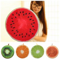 Round Throw Pillows, 3D Print Decorative Plush Funny Fruit Stuffed Cushions Toy Seat Pad for Couch, Chair, Floor, Sofa