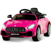 ROOMTEC 1 Seater Electric Kids Ride On Car Mercedes Benz AMG GTR Motorized Vehicles with Remote Control, Battery Powered, LED Lights, Wheel Suspension, Music, Horn, TF Card, USB Port, Portable Handle