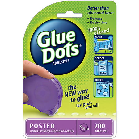 Glue Dots Poster Dots, 200 Clear Dots