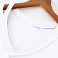 thumbnail image 5 of Women's Loose Fit V Neck Short Sleeve Comfy Regular Tank Tops Summer Casual Soft Lightweight T-Shirt Tee | CSEONE,White L, 5 of 7