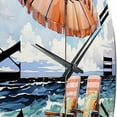 thumbnail image 3 of Designart "Dreamy Beach Chairs III" Nautical & Beach Oversized Wall Clock, 3 of 5