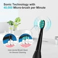 thumbnail image 3 of Fairywill D7 Sonic Electric Toothbrushes for Adults Kids 5 Modes Smart Timer Rechargeable 8 Super Whitening Toothbrush Heads, 3 of 7