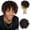 Black Mix Brown, variant on QUEENTAS Dreadlock Hair Topper for Men Synthetic Black Mix Brown Toupee with Bangs 10inch Short Braided Dreads Lock Wiggy Topper for Daily Easy to Wear  Party Helloween