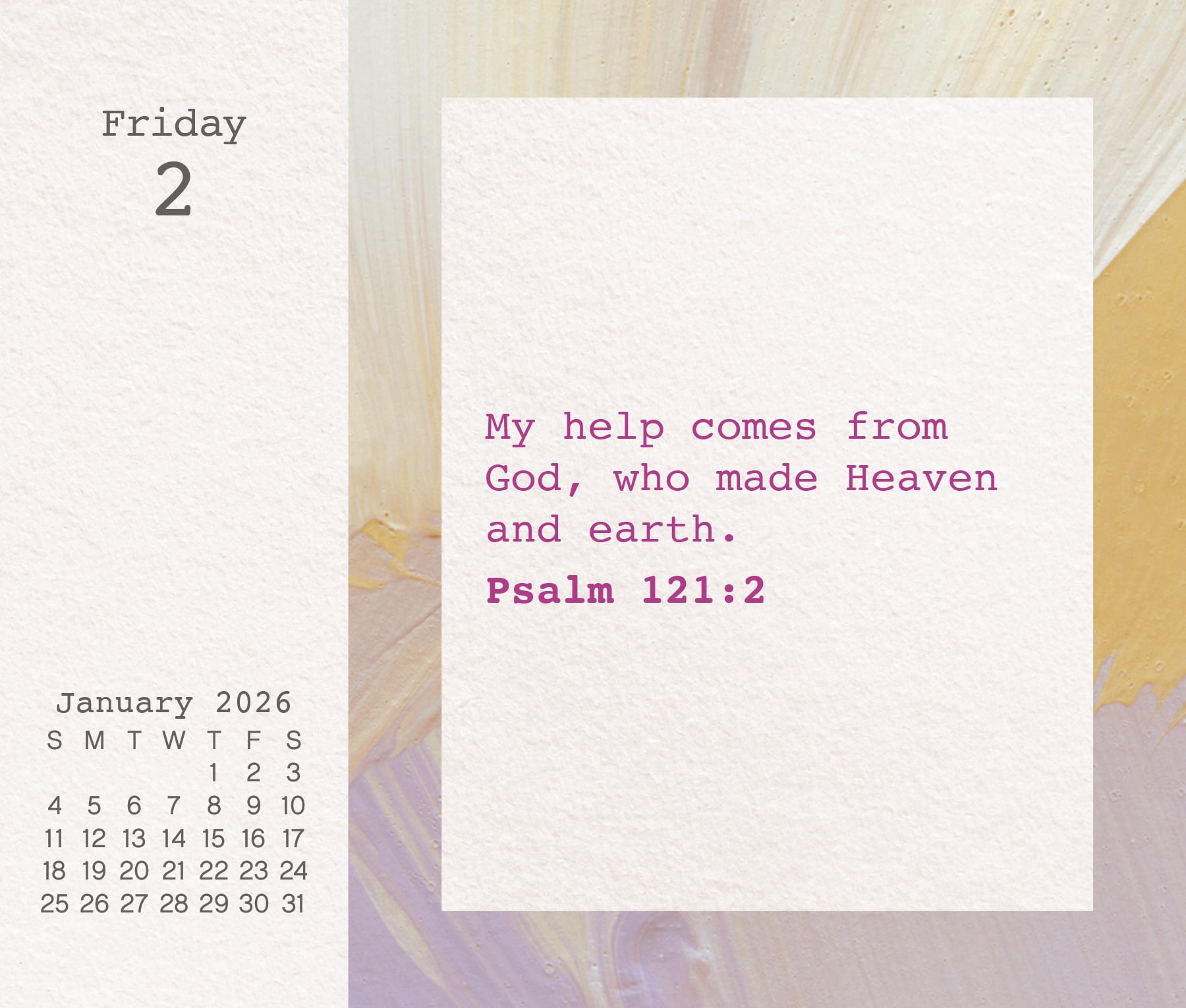 Bible Desk Calendar, 12 Months, by Treads International