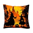 thumbnail image 2 of Pandiboks 18x18in Decorative Pillow Covers Halloween Couch Pillow Covers Multicolor Square Autumn Witch Polyester for Living Room、Dorm Room, 2 of 5