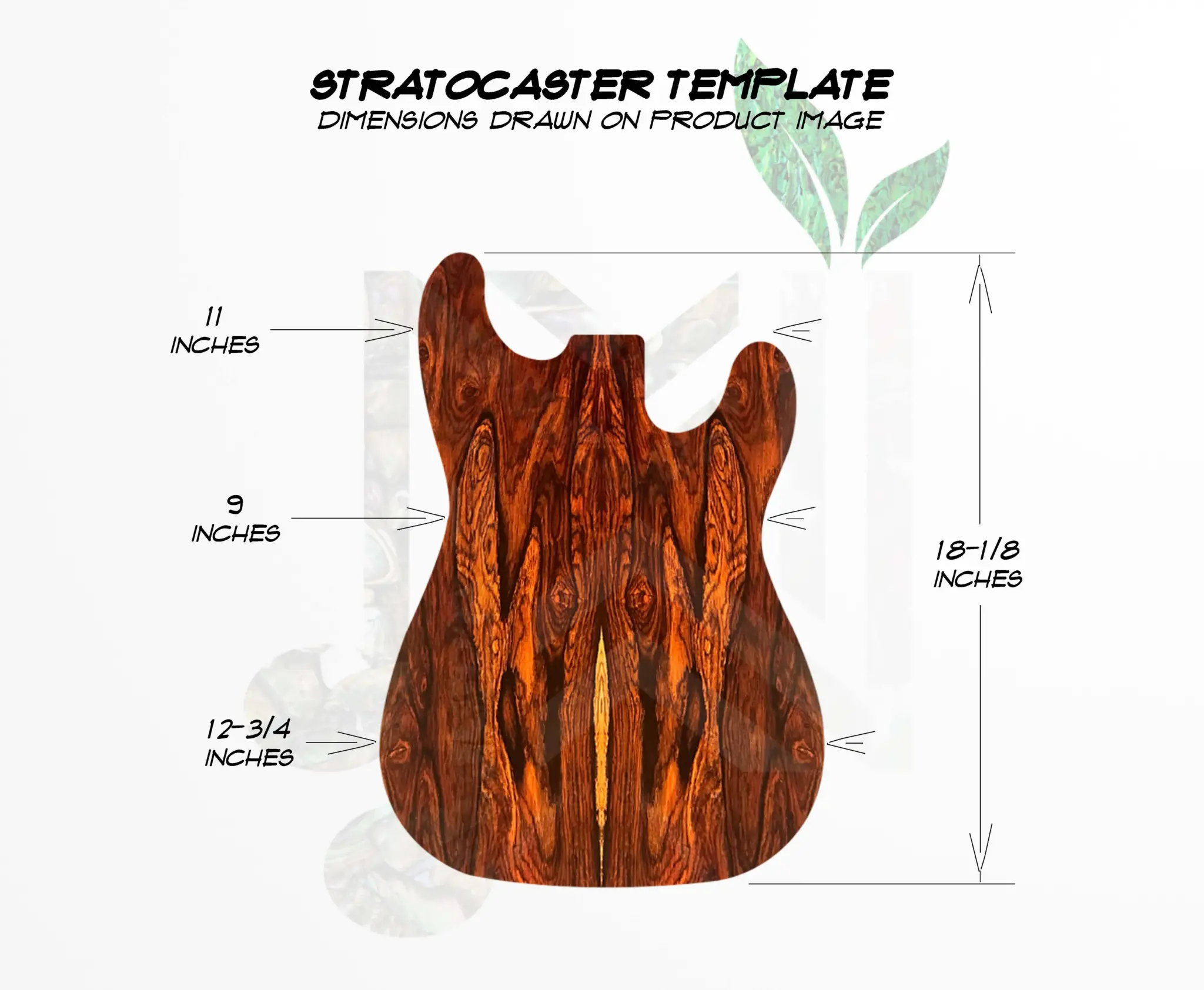 Mexican Cocobolo Electric Guitar Drop Top Stratocaster (ES) Set – MCES000775-1.1