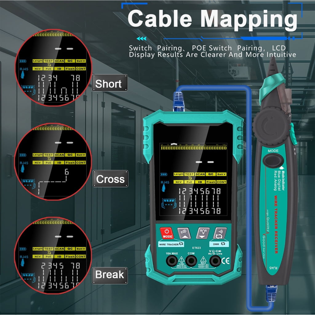 MOMOJIA Integrated Multifunctional Voltage Meter Networks Line Trackers Tester Tool For Professional Electricians And Engineers