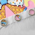thumbnail image 4 of Manfei Watercolor Bowknot Blackout Curtains,Drippy Ice Cream Pattern Curtains Pack of 2 (42x84 Each), 4 of 6