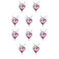 thumbnail image 1 of Minnieouse Corazón Colgante Collar Hija Cristal Gargantilla Aniversario Fiesta de disfraces Accesorios de joyería Regalos personalizados Rosa Rosado 10piezas, 1 of 6